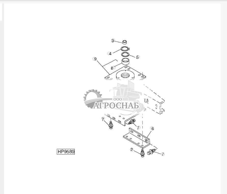 Horizontal Unloading Auger Hub Support 